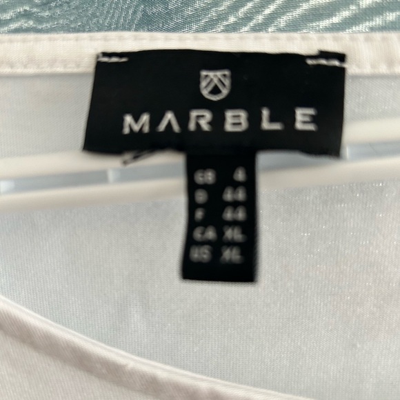 MARBLE white dressy muscle top - XL- new or like new - Picture 4 of 9